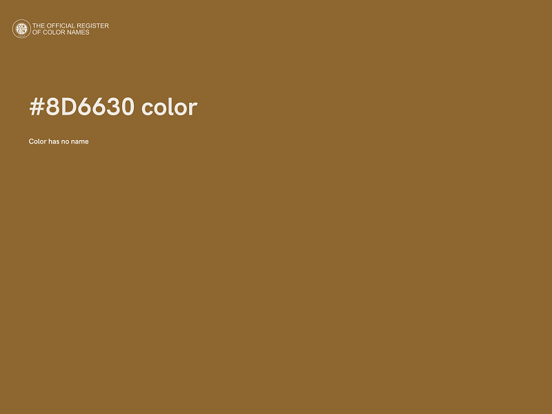 #8D6630 color image
