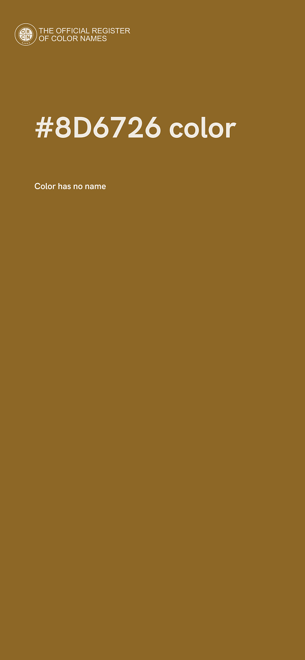 #8D6726 color image