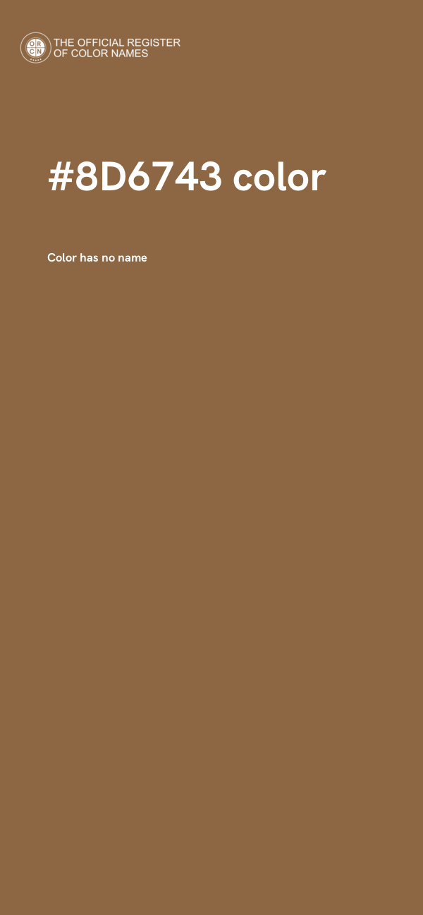 #8D6743 color image