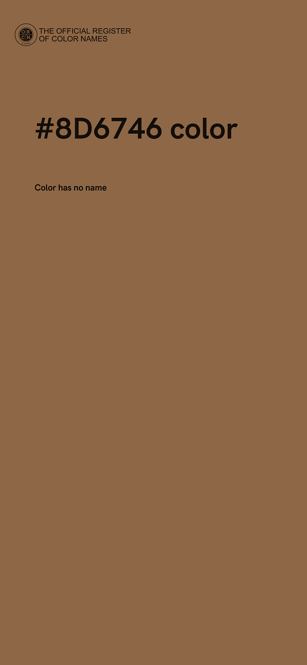 #8D6746 color image