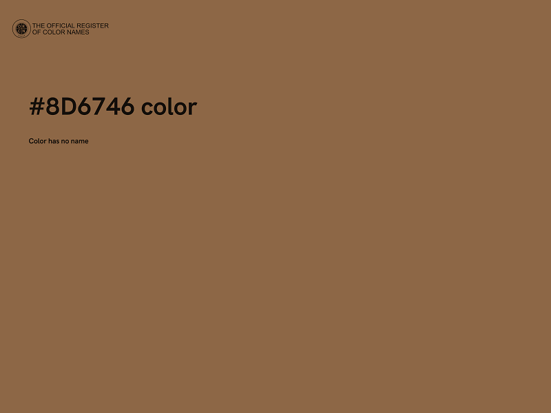 #8D6746 color image