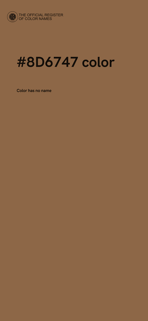 #8D6747 color image