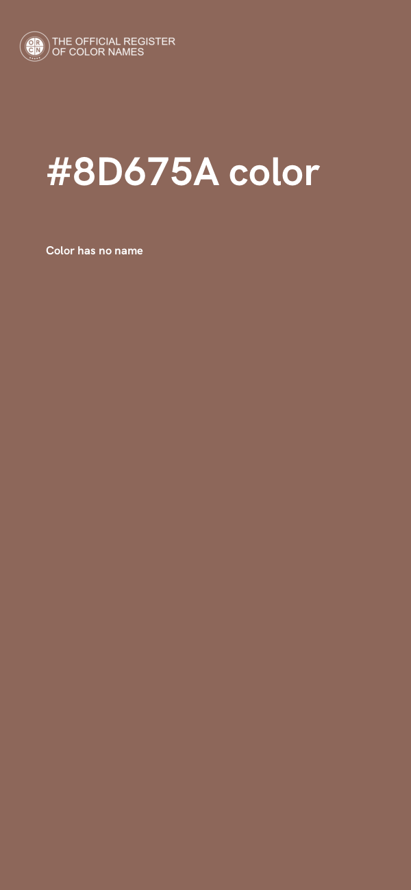 #8D675A color image