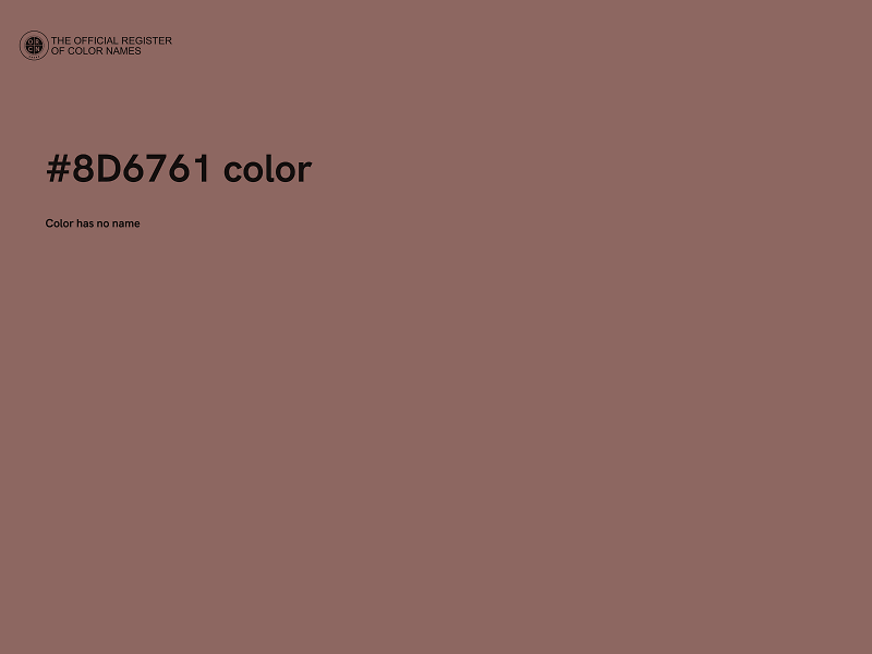 #8D6761 color image