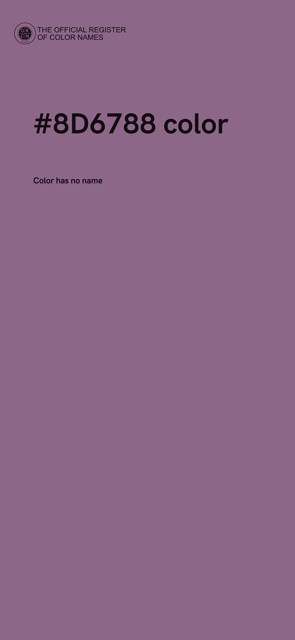 #8D6788 color image