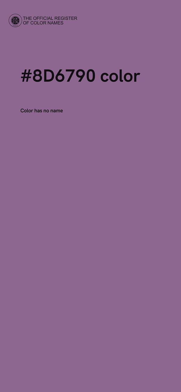 #8D6790 color image