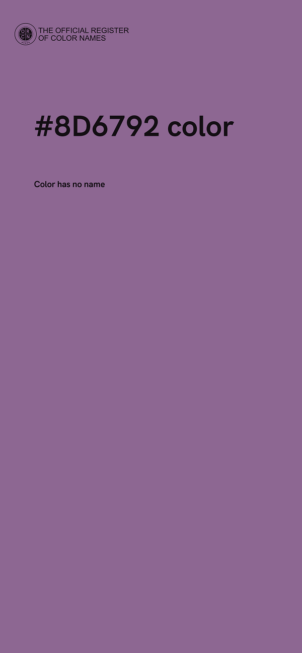 #8D6792 color image