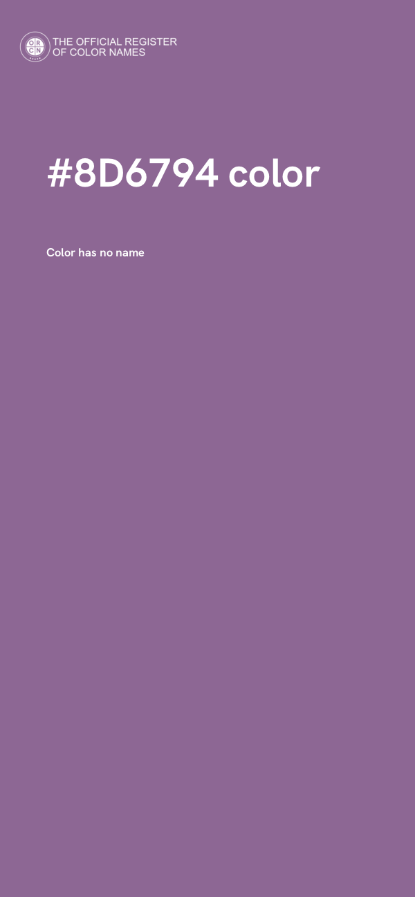 #8D6794 color image