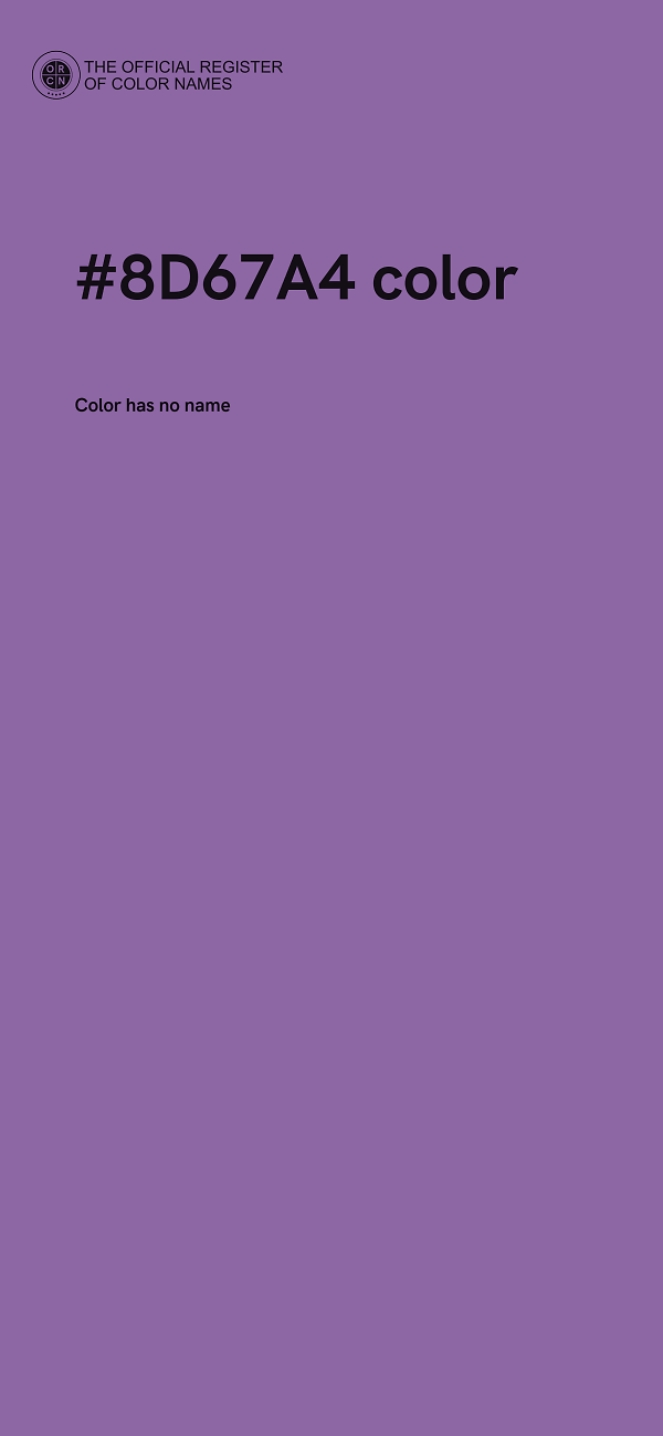 #8D67A4 color image