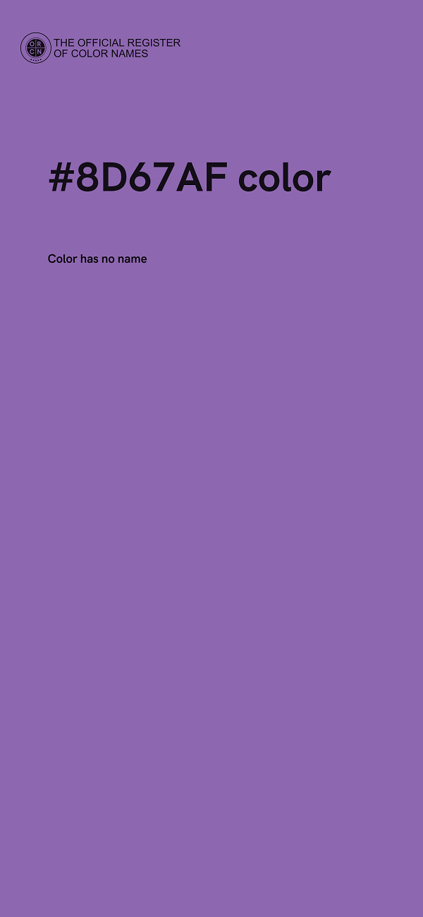 #8D67AF color image