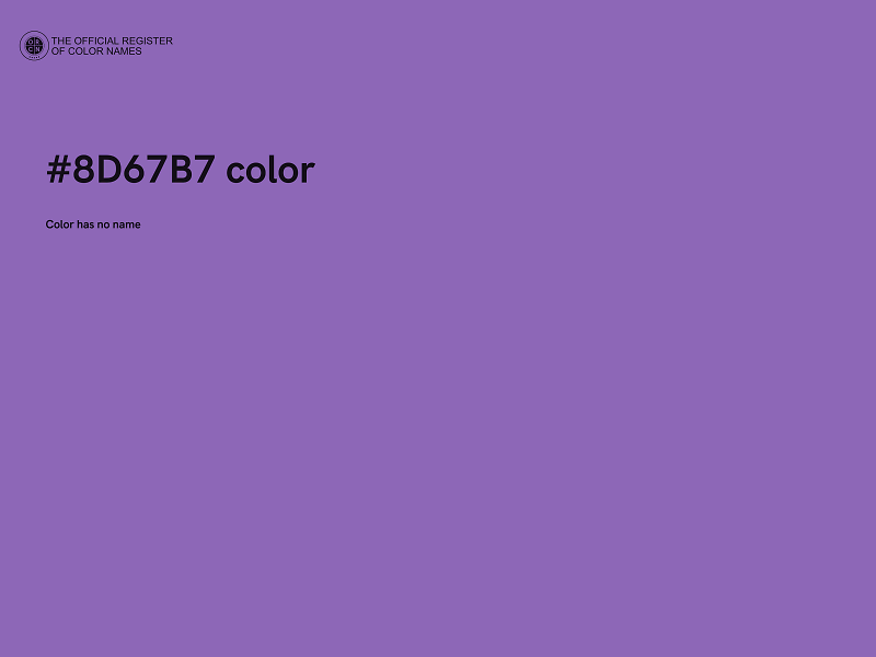 #8D67B7 color image
