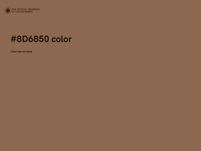 #8D6850 color image