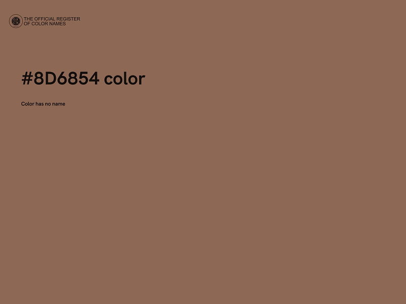 #8D6854 color image