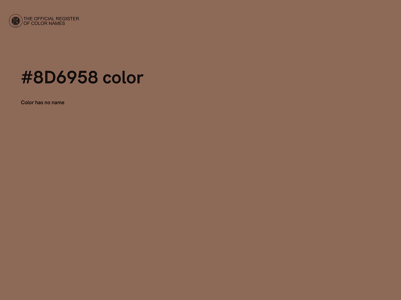 #8D6958 color image