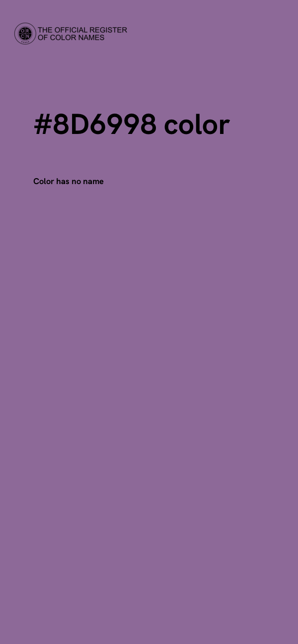 #8D6998 color image