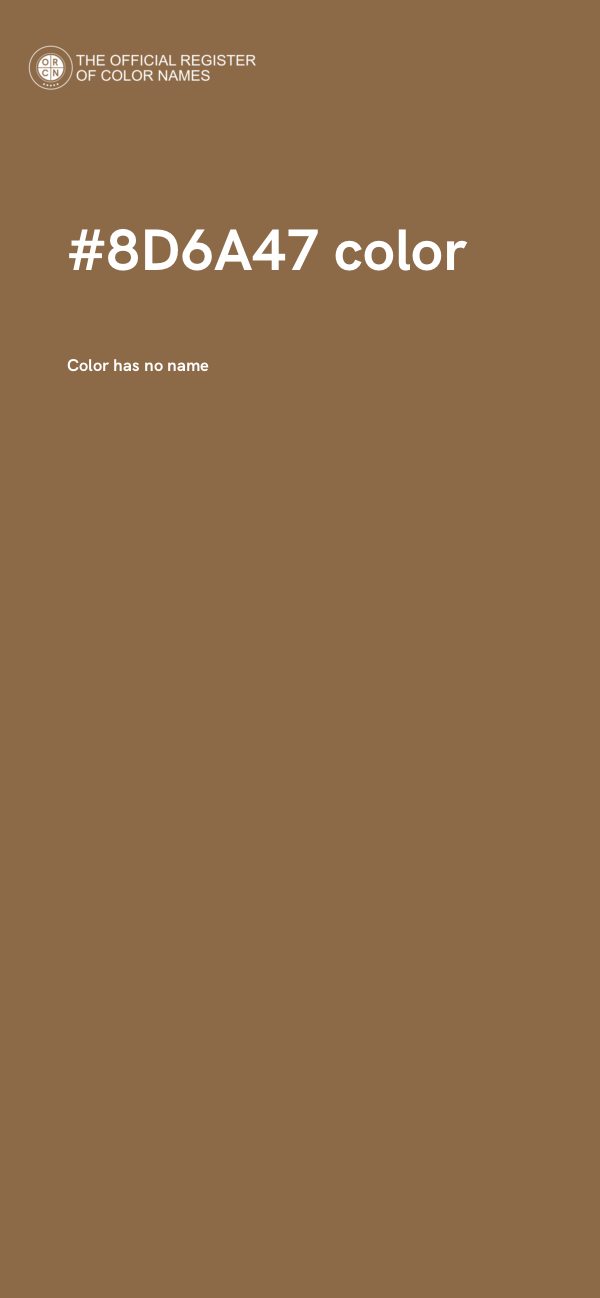 #8D6A47 color image