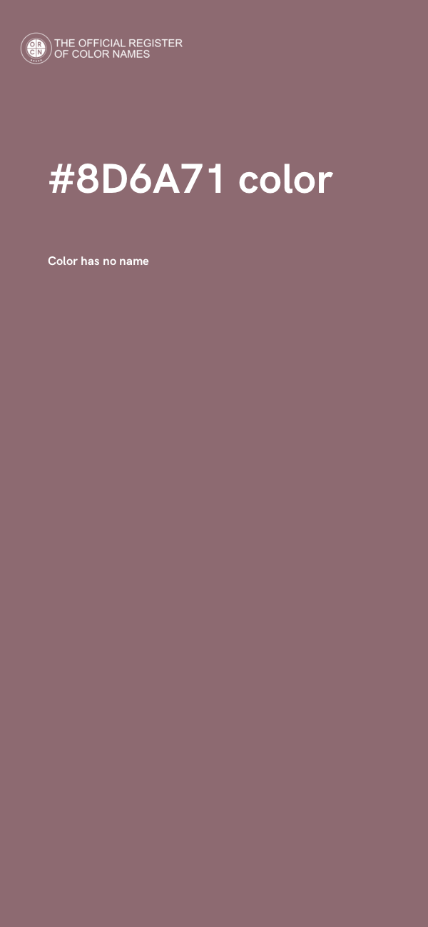 #8D6A71 color image
