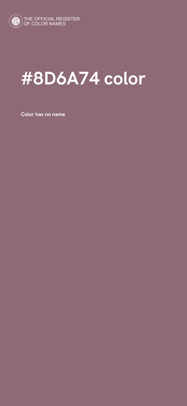#8D6A74 color image