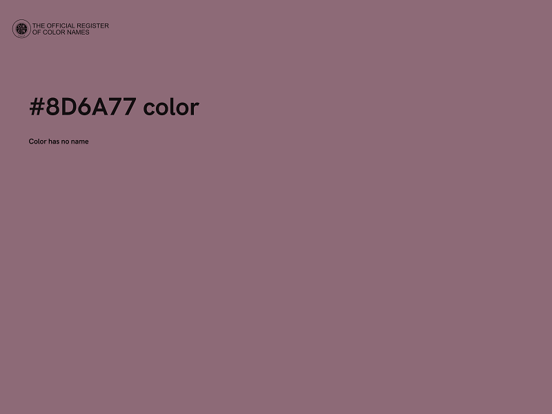 #8D6A77 color image