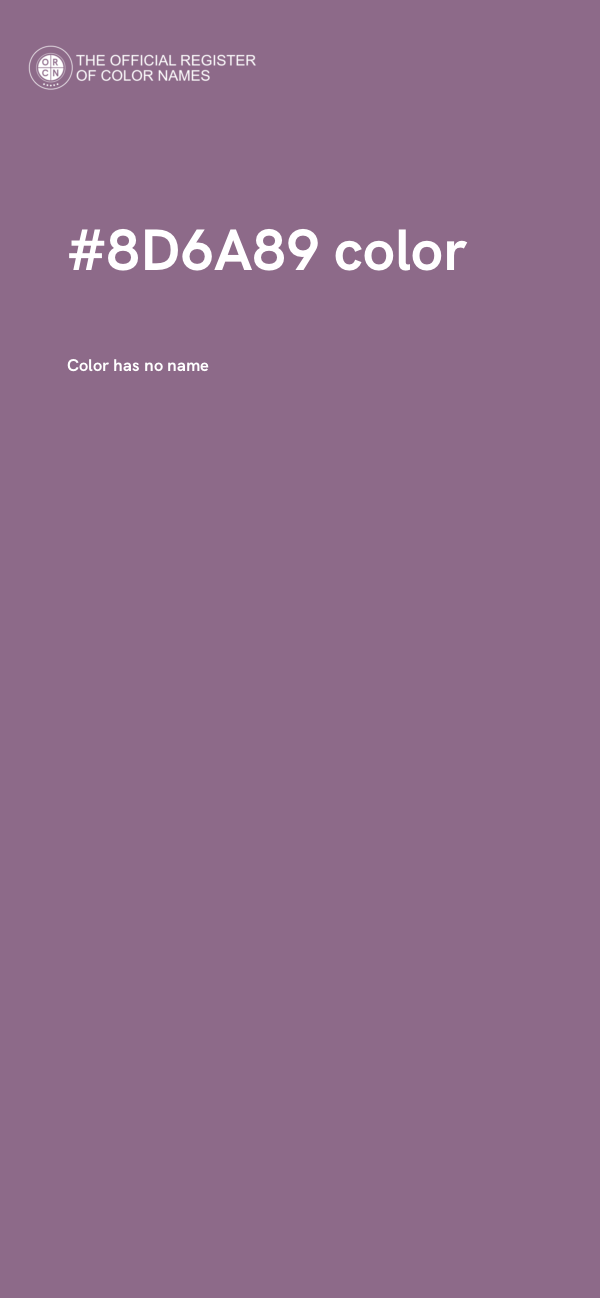 #8D6A89 color image