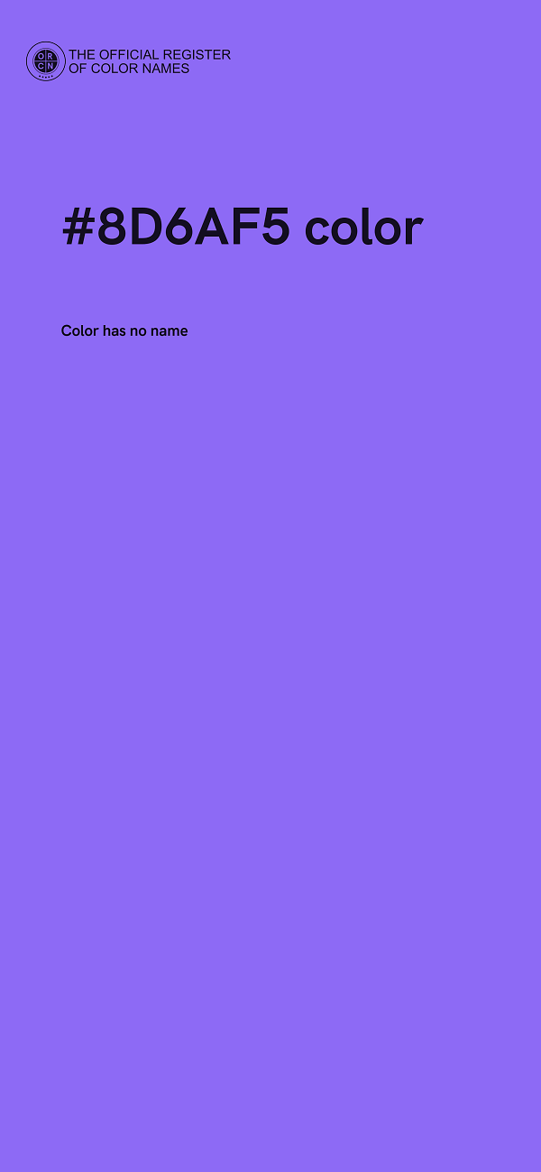 #8D6AF5 color image