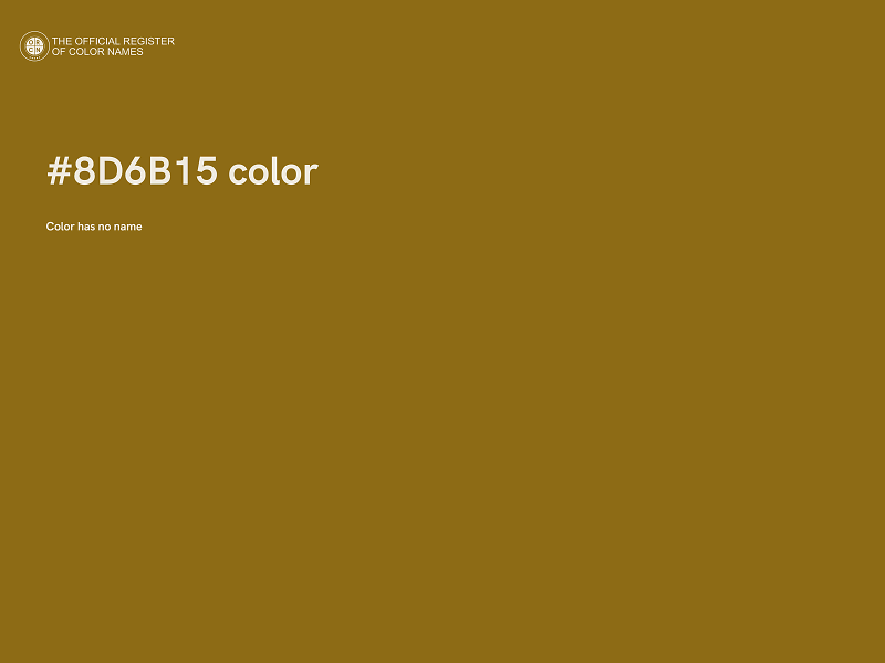 #8D6B15 color image