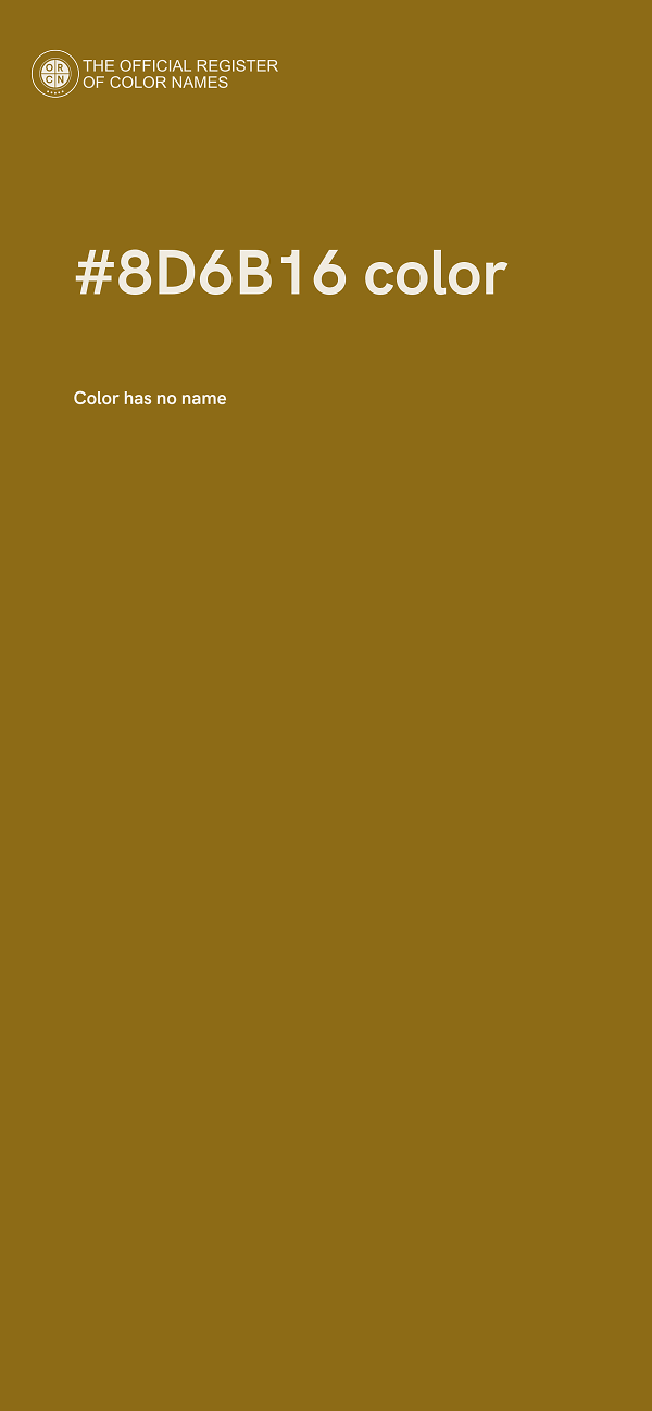 #8D6B16 color image