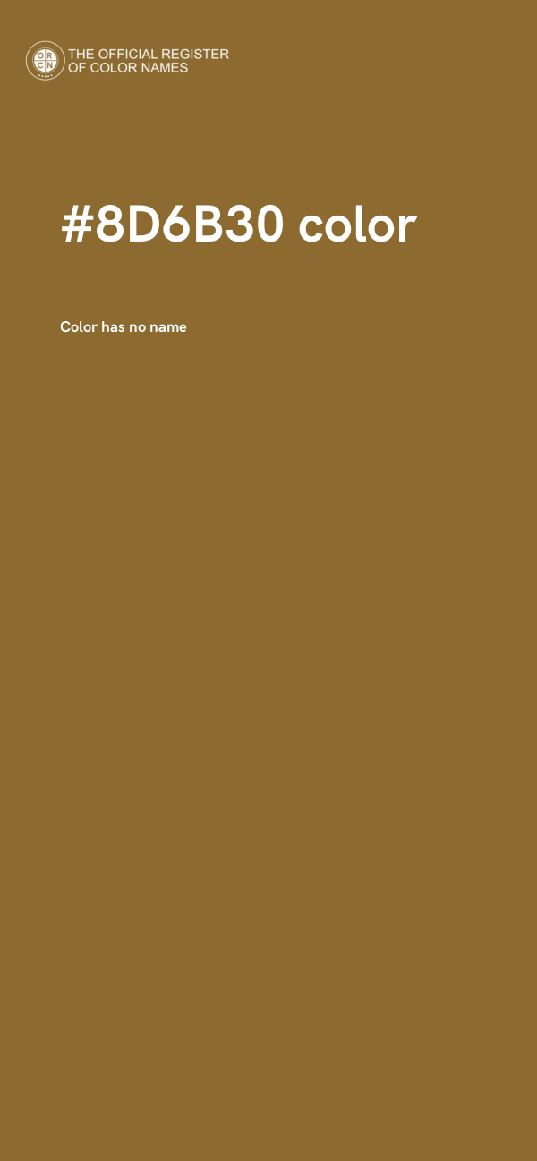 #8D6B30 color image