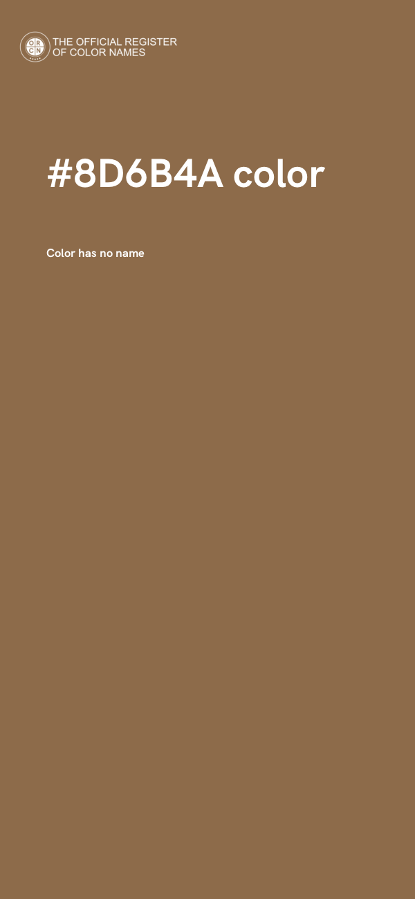 #8D6B4A color image
