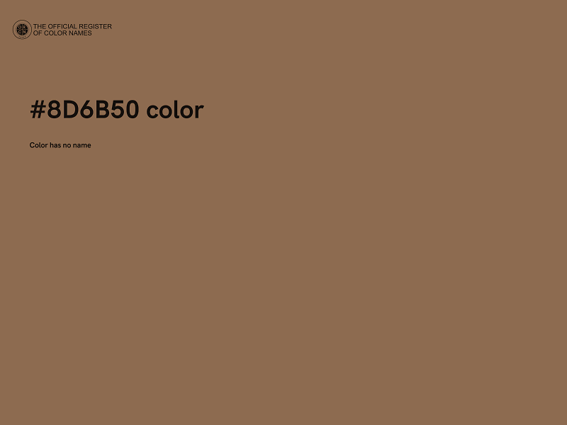 #8D6B50 color image