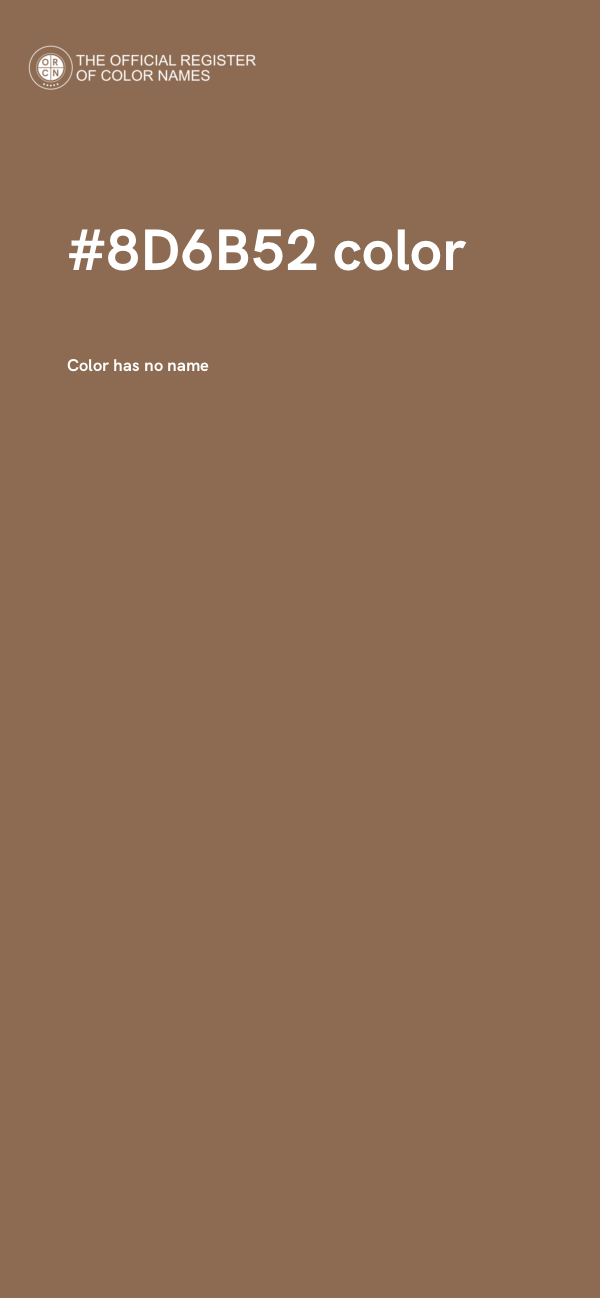 #8D6B52 color image