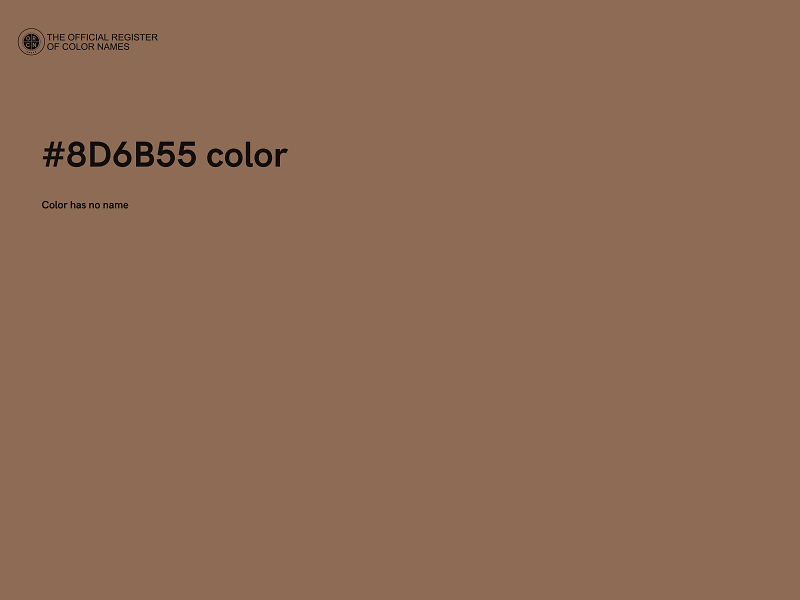 #8D6B55 color image