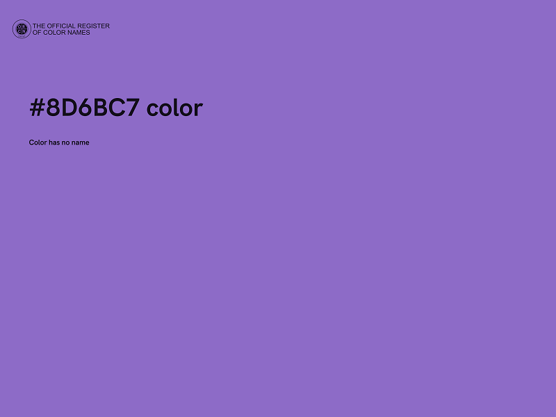 #8D6BC7 color image