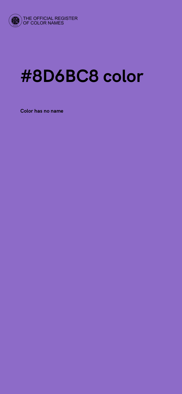 #8D6BC8 color image