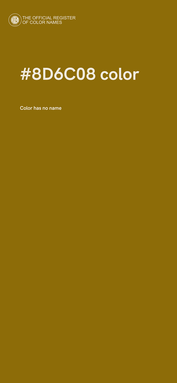 #8D6C08 color image