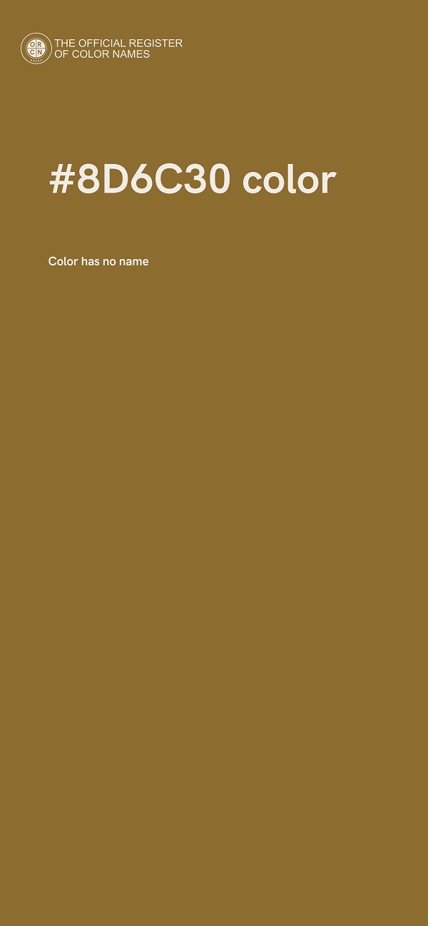 #8D6C30 color image