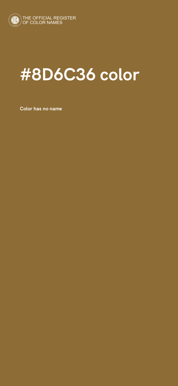 #8D6C36 color image