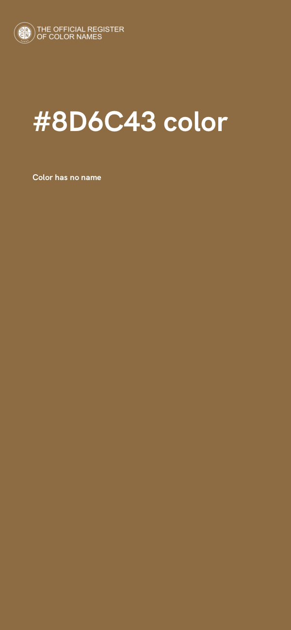 #8D6C43 color image