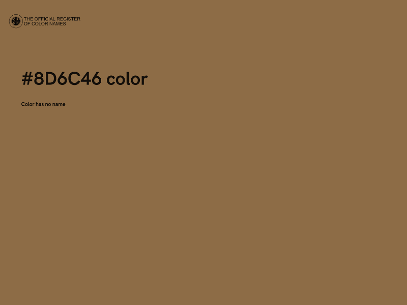 #8D6C46 color image