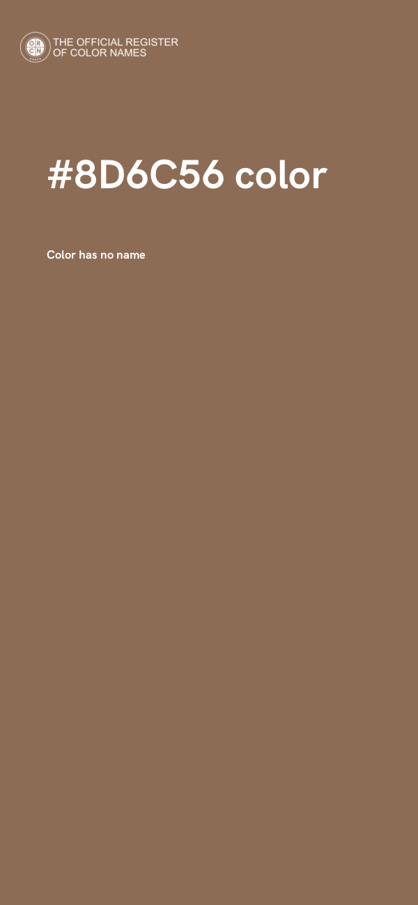 #8D6C56 color image