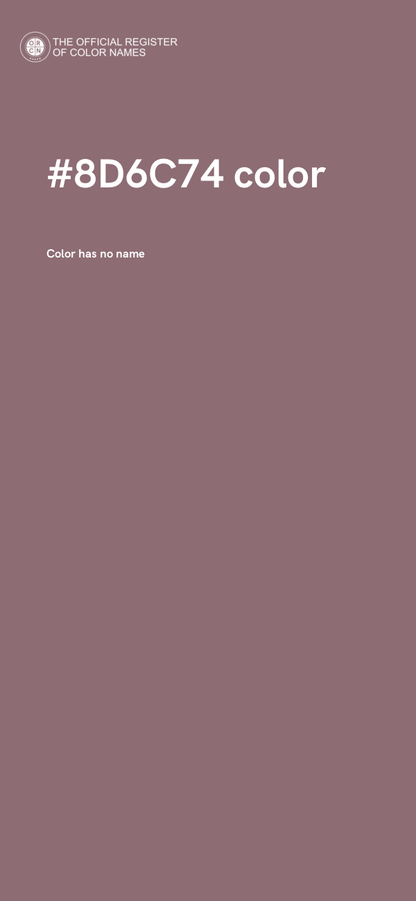 #8D6C74 color image