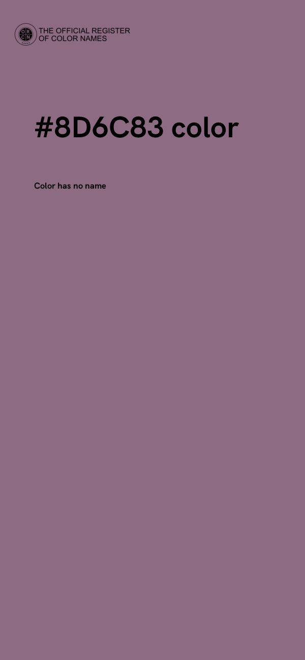 #8D6C83 color image