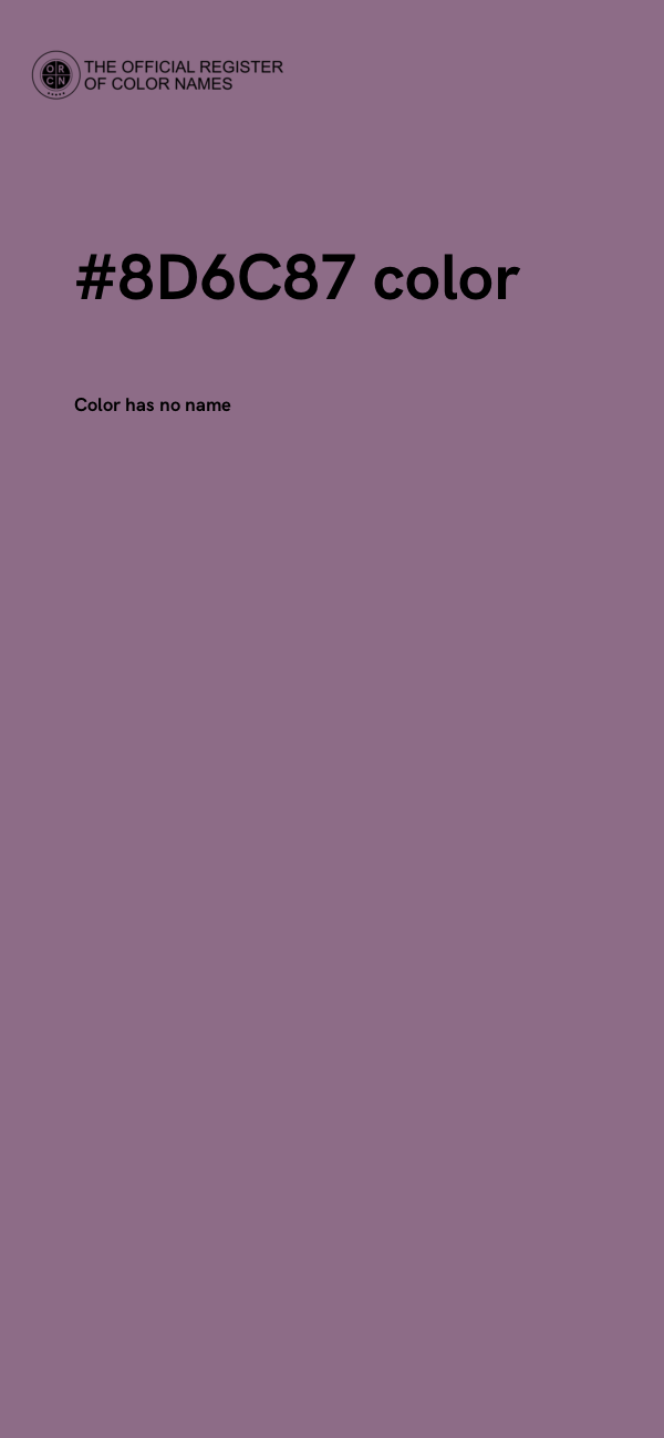 #8D6C87 color image