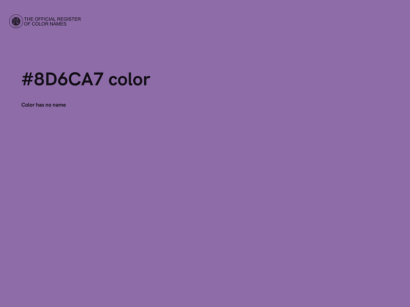 #8D6CA7 color image