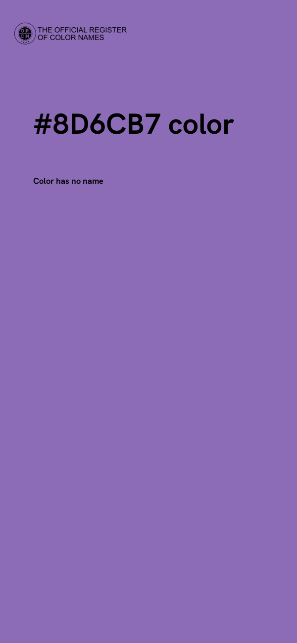 #8D6CB7 color image