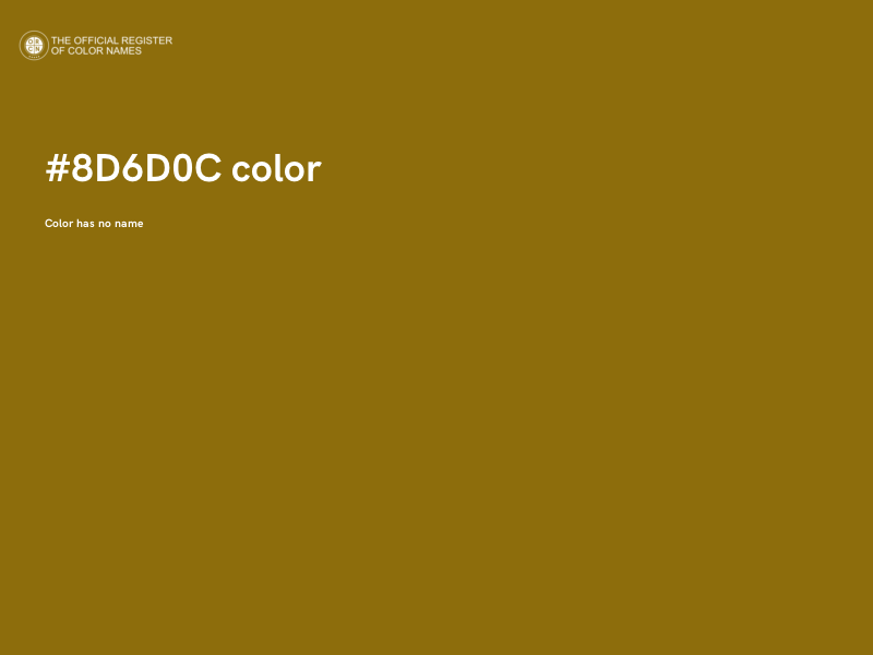 #8D6D0C color image