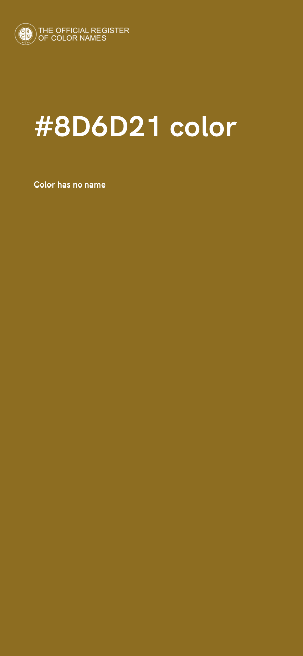 #8D6D21 color image