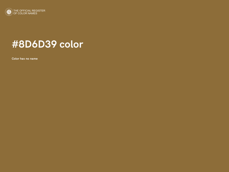 #8D6D39 color image