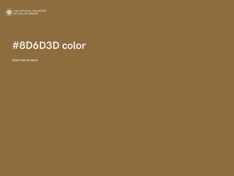 #8D6D3D color image