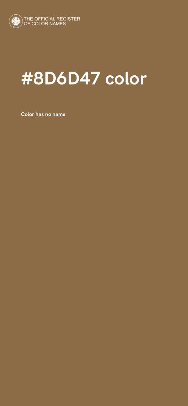 #8D6D47 color image